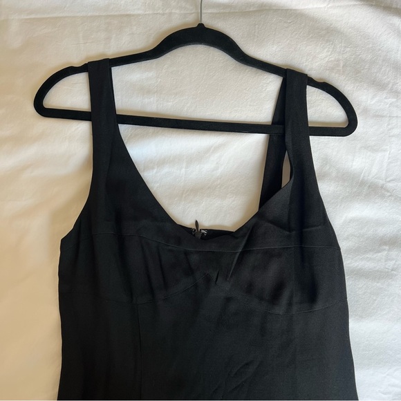 NWT REFORMATION Black Mini Dress with Mesh - Picture 3 of 6